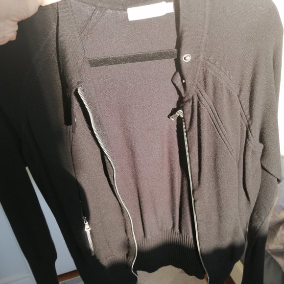 Black Zip Up Sweater - Picture 5 of 5